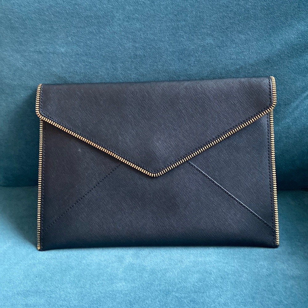 Rebecca Minkoff Black envelope clutch. Like new.